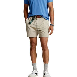 Ralph Lauren Classic Fit Chino Shorts Sz 40 Tan Khaki Stretch 6" Inseam NWT